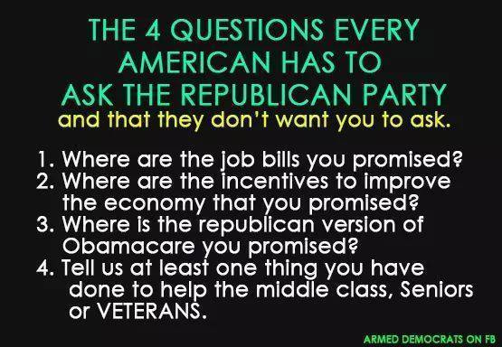 Four Questions To Ask A Republican